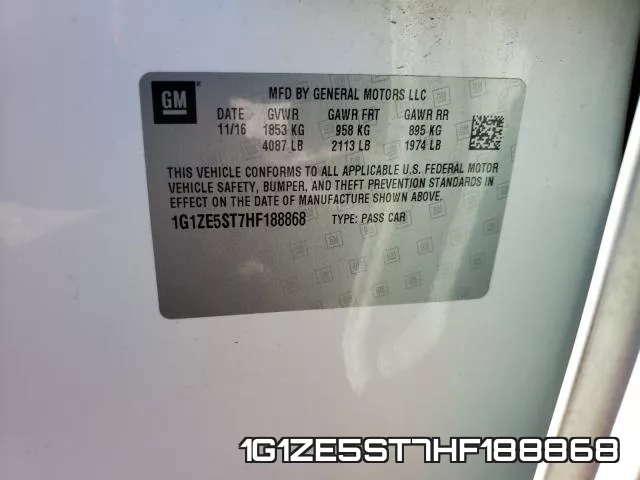 1G1ZE5ST7HF188868 фото 2
