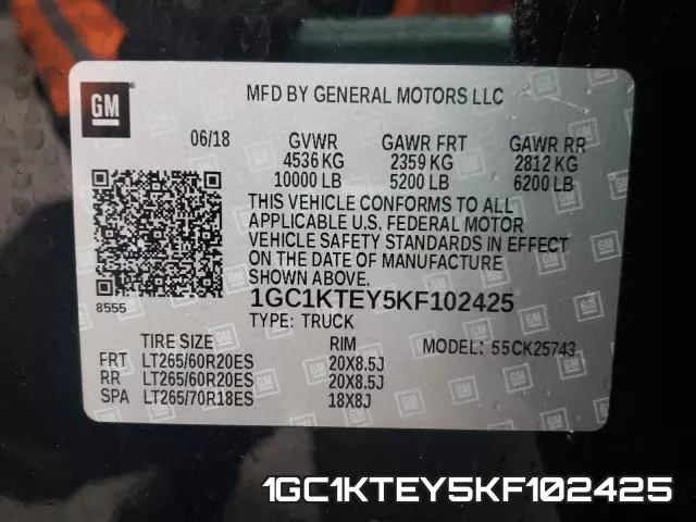1GC1KTEY5KF102425 фото 2