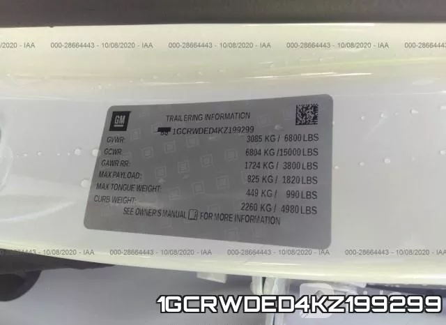 1GCRWDED4KZ199299 фото 10