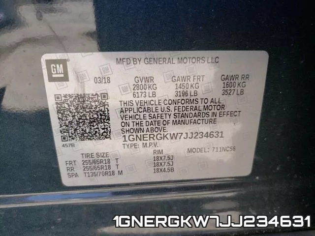 1GNERGKW7JJ234631 фото 2