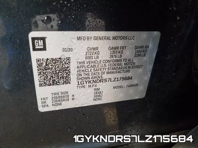 1GYKNDRS7LZ175684 фото 2