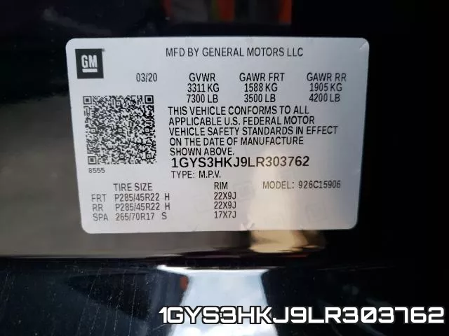 1GYS3HKJ9LR303762 фото 2