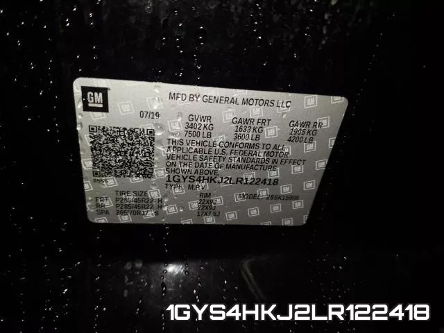 1GYS4HKJ2LR122418 фото 2