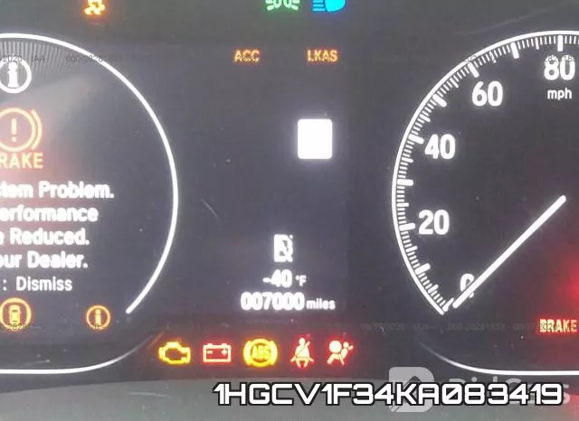 1HGCV1F34KA083419 фото 8