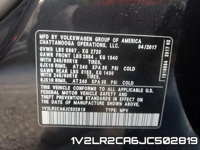 1V2LR2CA6JC502819 фото 2
