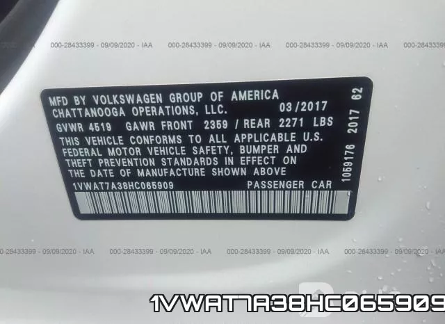 1VWAT7A38HC065909 фото 10