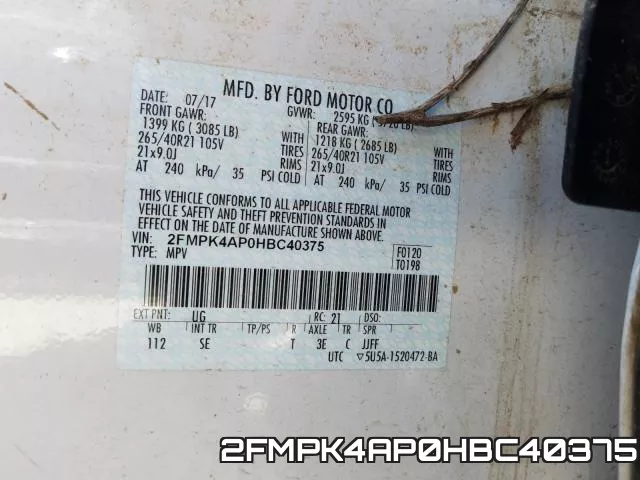 2FMPK4AP0HBC40375 фото 2