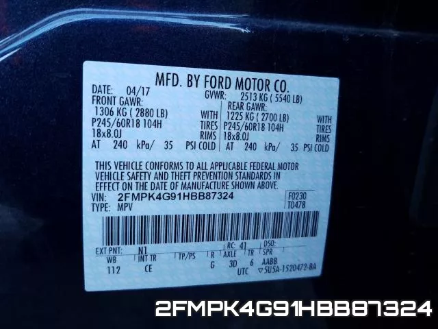 2FMPK4G91HBB87324 фото 2