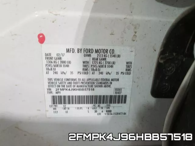 2FMPK4J96HBB57518 фото 2