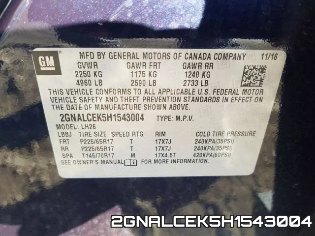 2GNALCEK5H1543004 фото 2