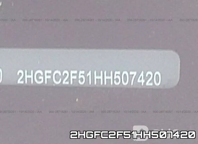 2HGFC2F51HH507420 фото 10