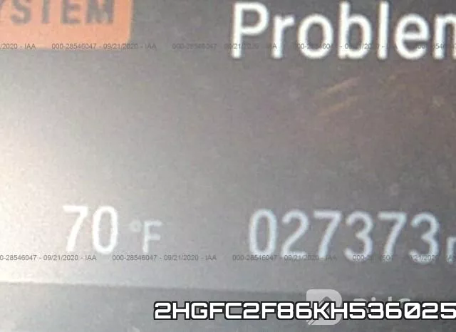 2HGFC2F86KH536025 фото 8