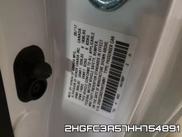 2HGFC3A57HH754891 фото 2