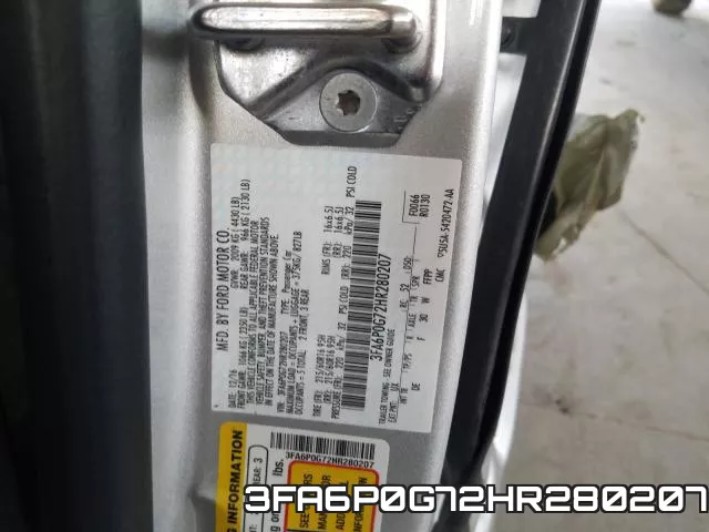 3FA6P0G72HR280207 фото 2
