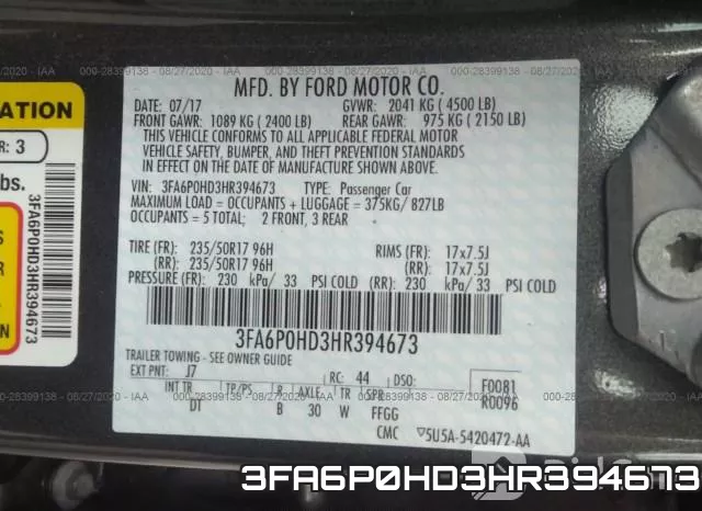 3FA6P0HD3HR394673 фото 10