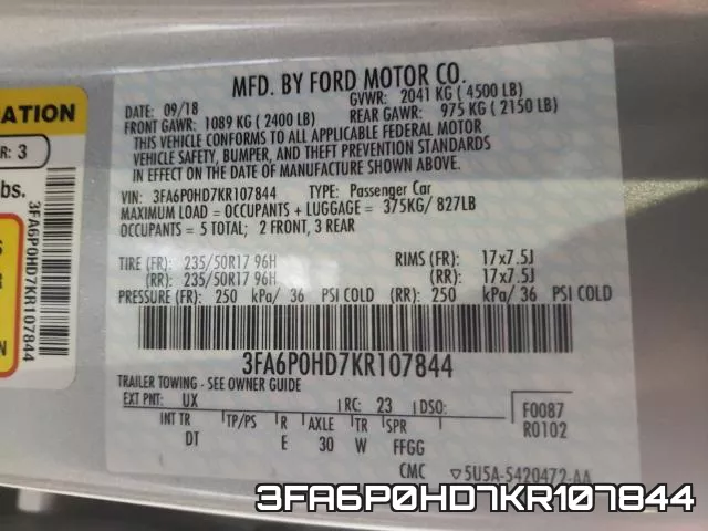 3FA6P0HD7KR107844 фото 2