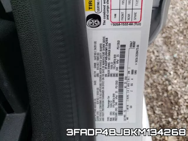 3FADP4BJ8KM134268 фото 2