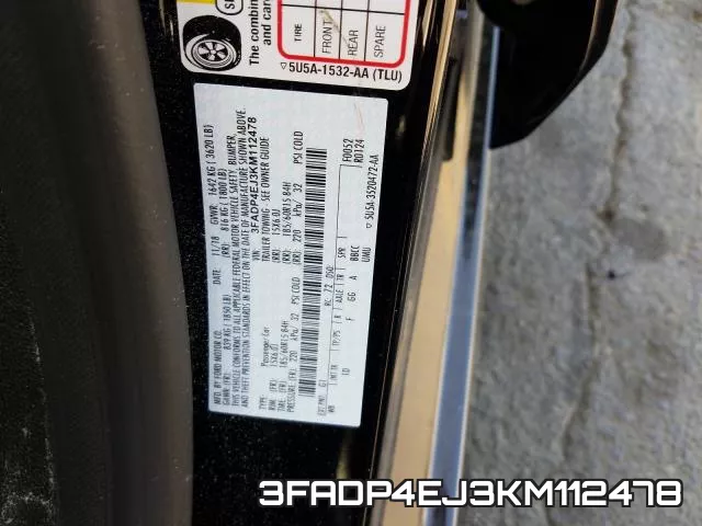 3FADP4EJ3KM112478 фото 2