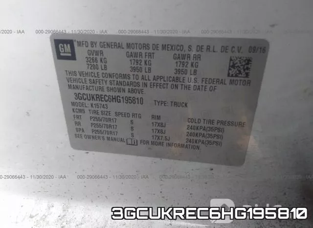 3GCUKREC6HG195810 фото 10