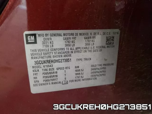 3GCUKREH0HG273851 фото 2