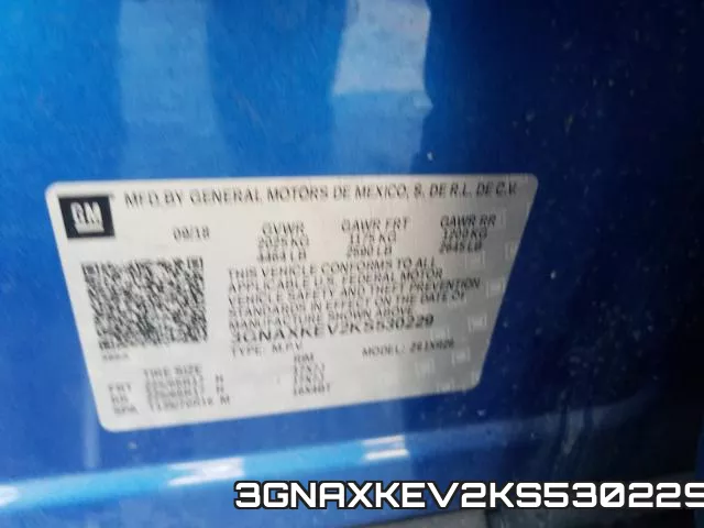 3GNAXKEV2KS530229 фото 2