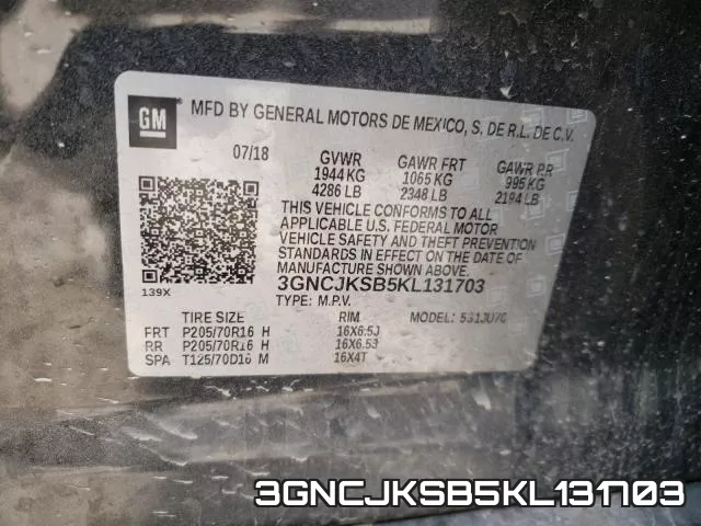 3GNCJKSB5KL131703 фото 2
