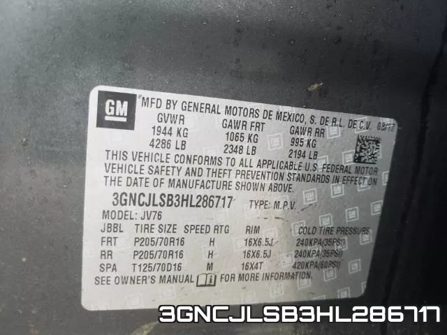 3GNCJLSB3HL286717 фото 2