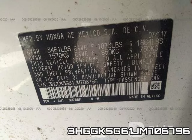 3HGGK5G61JM706796 фото 10