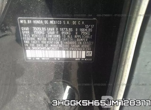 3HGGK5H65JM728377 фото 10