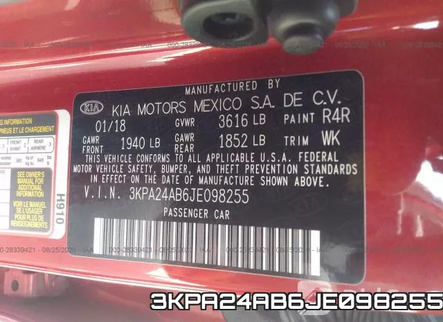 3KPA24AB6JE098255 фото 10