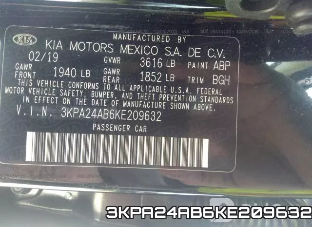 3KPA24AB6KE209632 фото 10