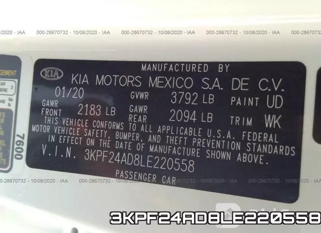 3KPF24AD8LE220558 фото 9