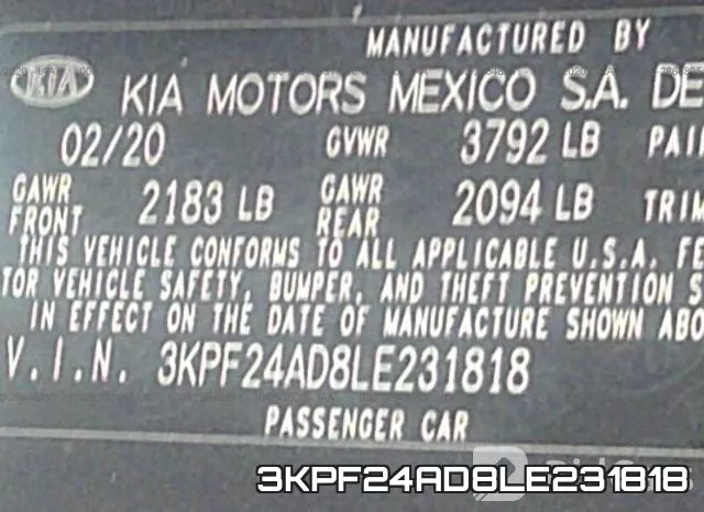 3KPF24AD8LE231818 фото 10