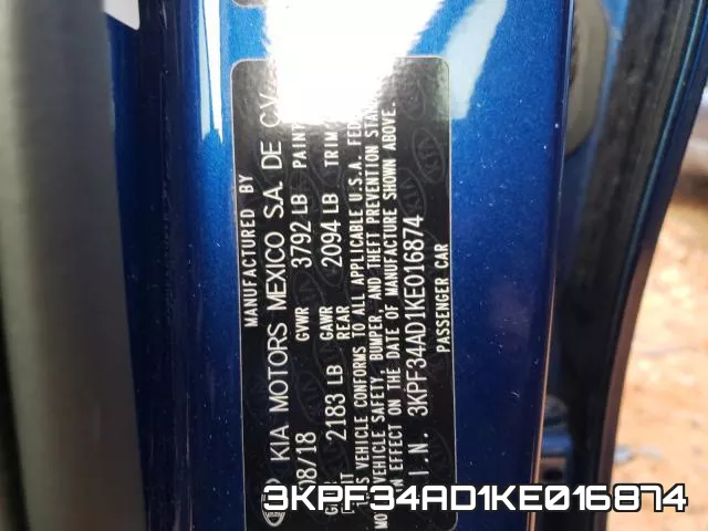 3KPF34AD1KE016874 фото 2