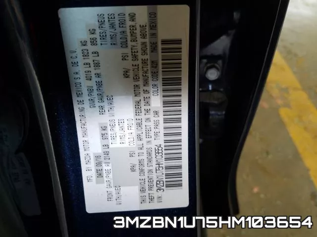 3MZBN1U75HM103654 фото 2