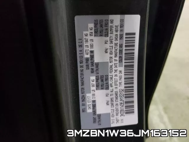 3MZBN1W36JM163152 фото 2