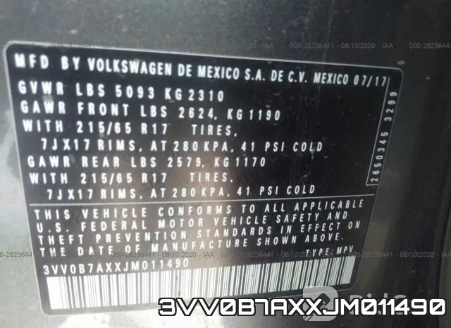 3VV0B7AXXJM011490 фото 10