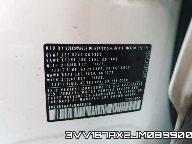 3VV1B7AX2JM089900 фото 2