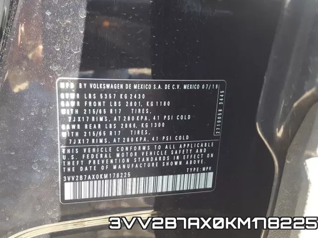 3VV2B7AX0KM178225 фото 2