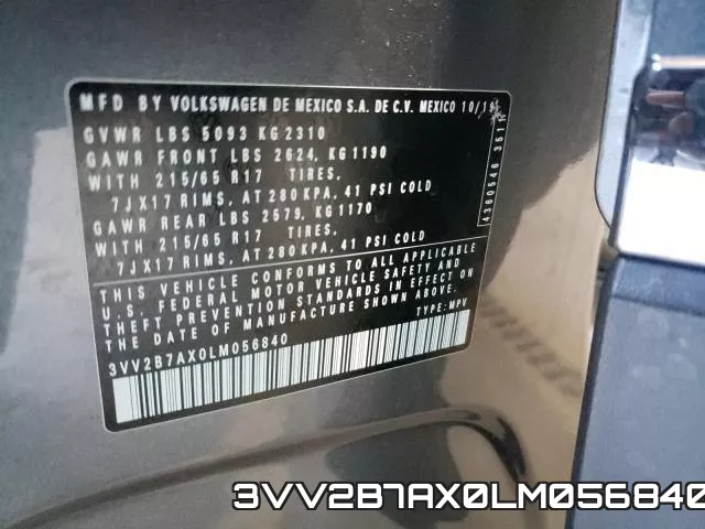 3VV2B7AX0LM056840 фото 2