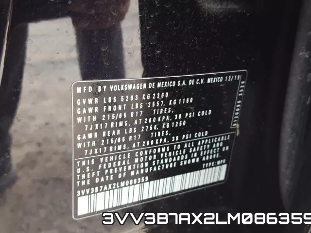 3VV3B7AX2LM086359 фото 2