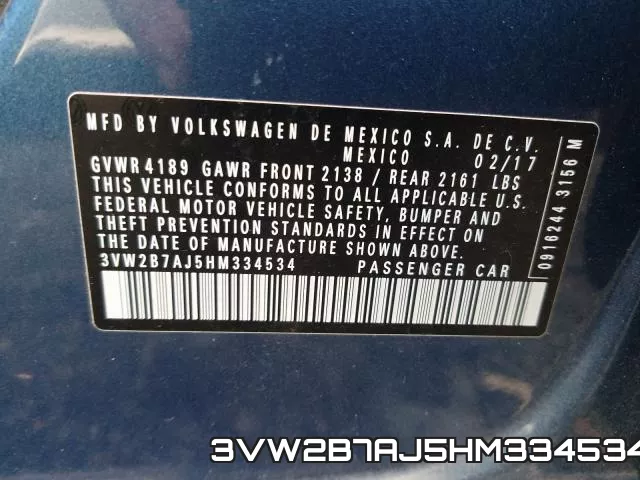 3VW2B7AJ5HM334534 фото 2