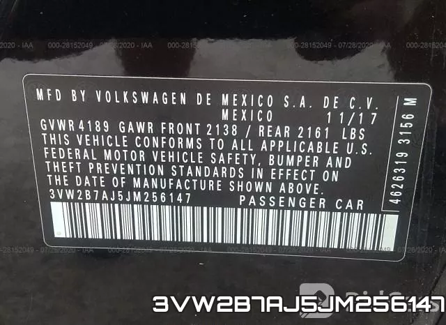 3VW2B7AJ5JM256147 фото 10