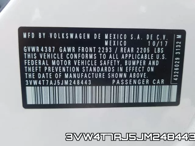 3VW4T7AJ5JM248443 фото 2