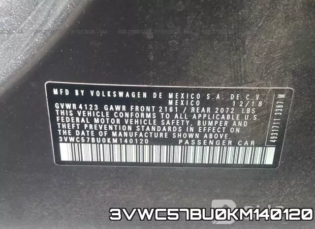 3VWC57BU0KM140120 фото 10