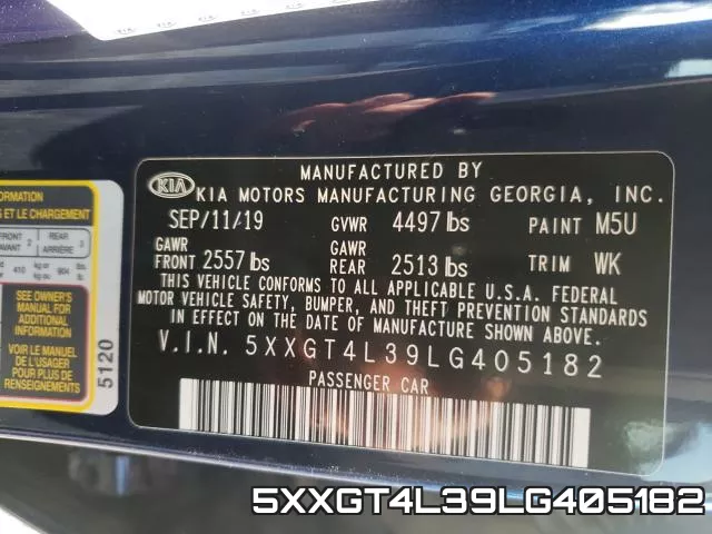 5XXGT4L39LG405182 фото 2