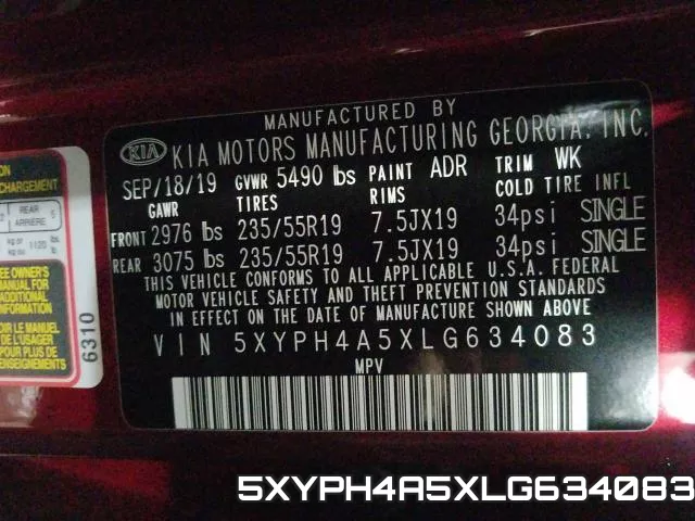 5XYPH4A5XLG634083 фото 2