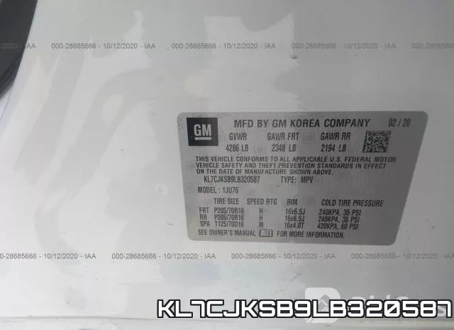 KL7CJKSB9LB320587 фото 10