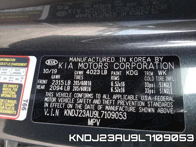 KNDJ23AU9L7109053 фото 2