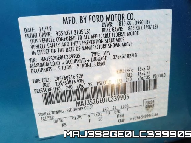 MAJ3S2GE0LC339905 фото 2
